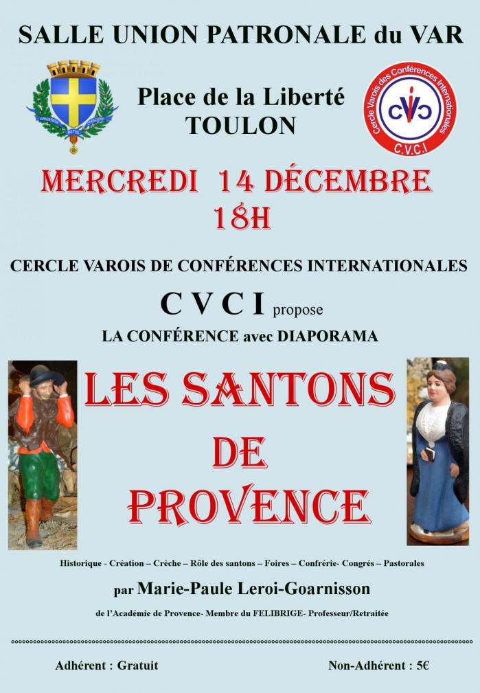 Affiche santons decembre